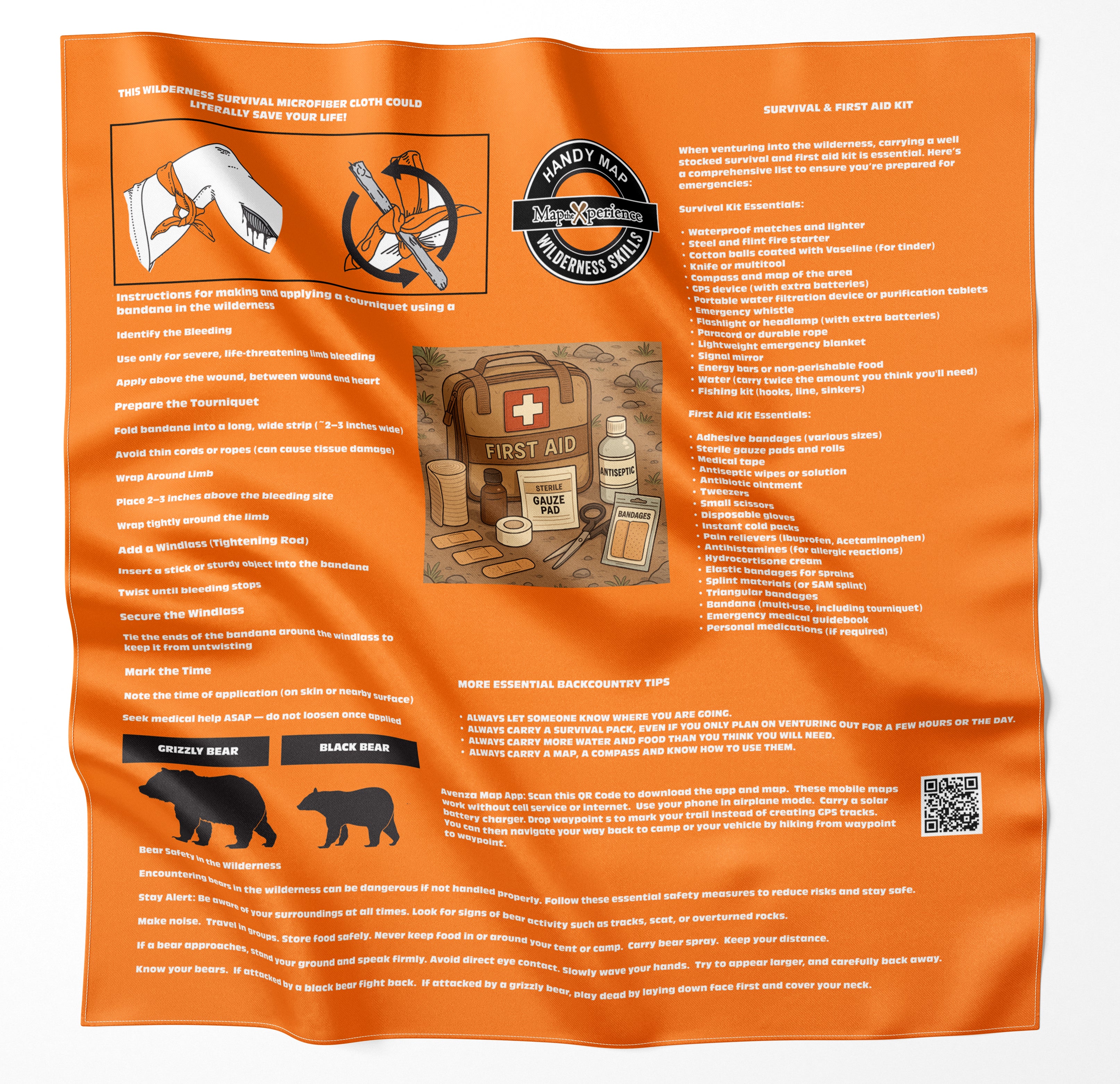 Survival Microfiber Cloth Bandana