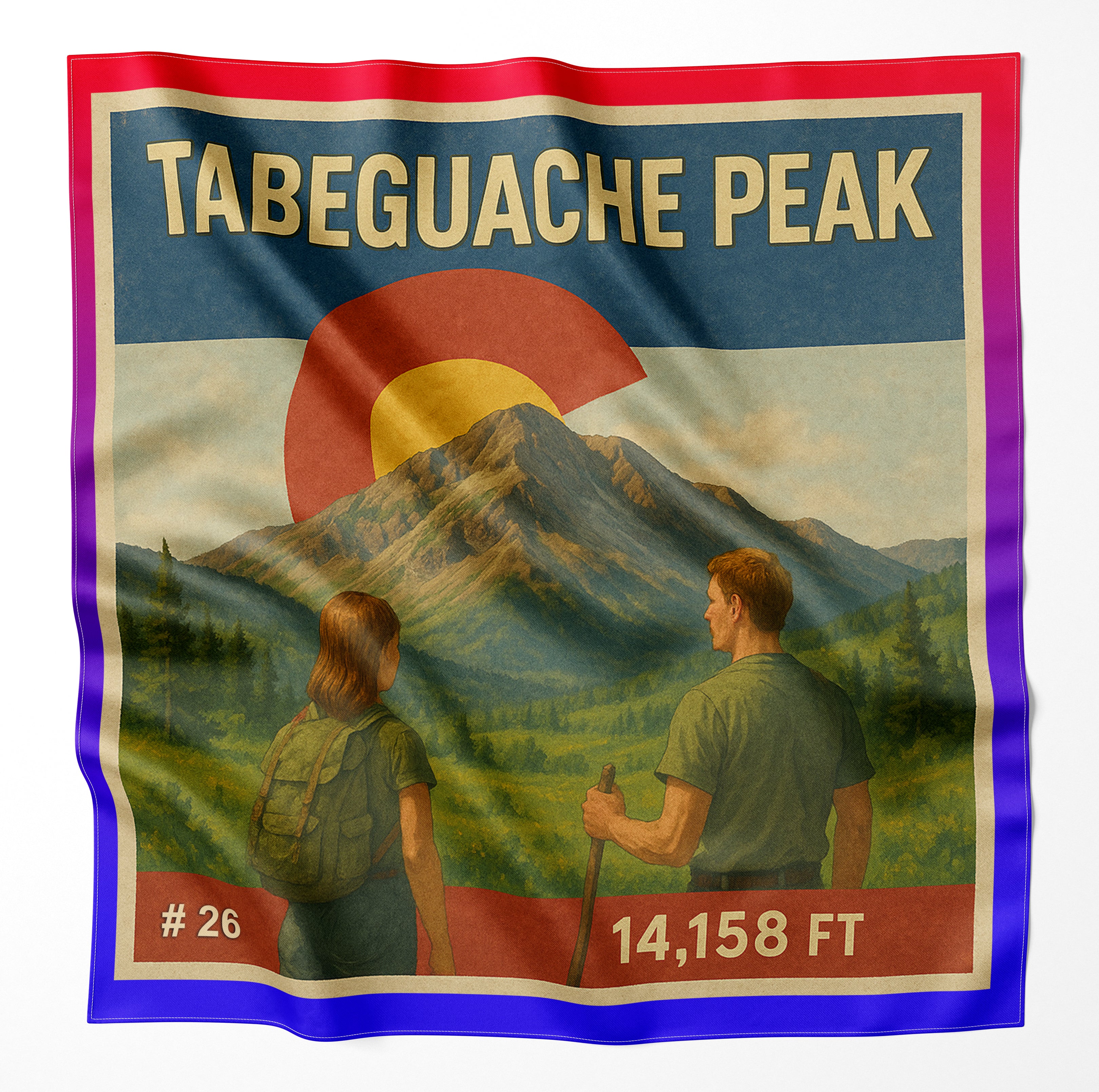 Tabeguache Peak Colorado 14er Microfiber Cloth Bandana