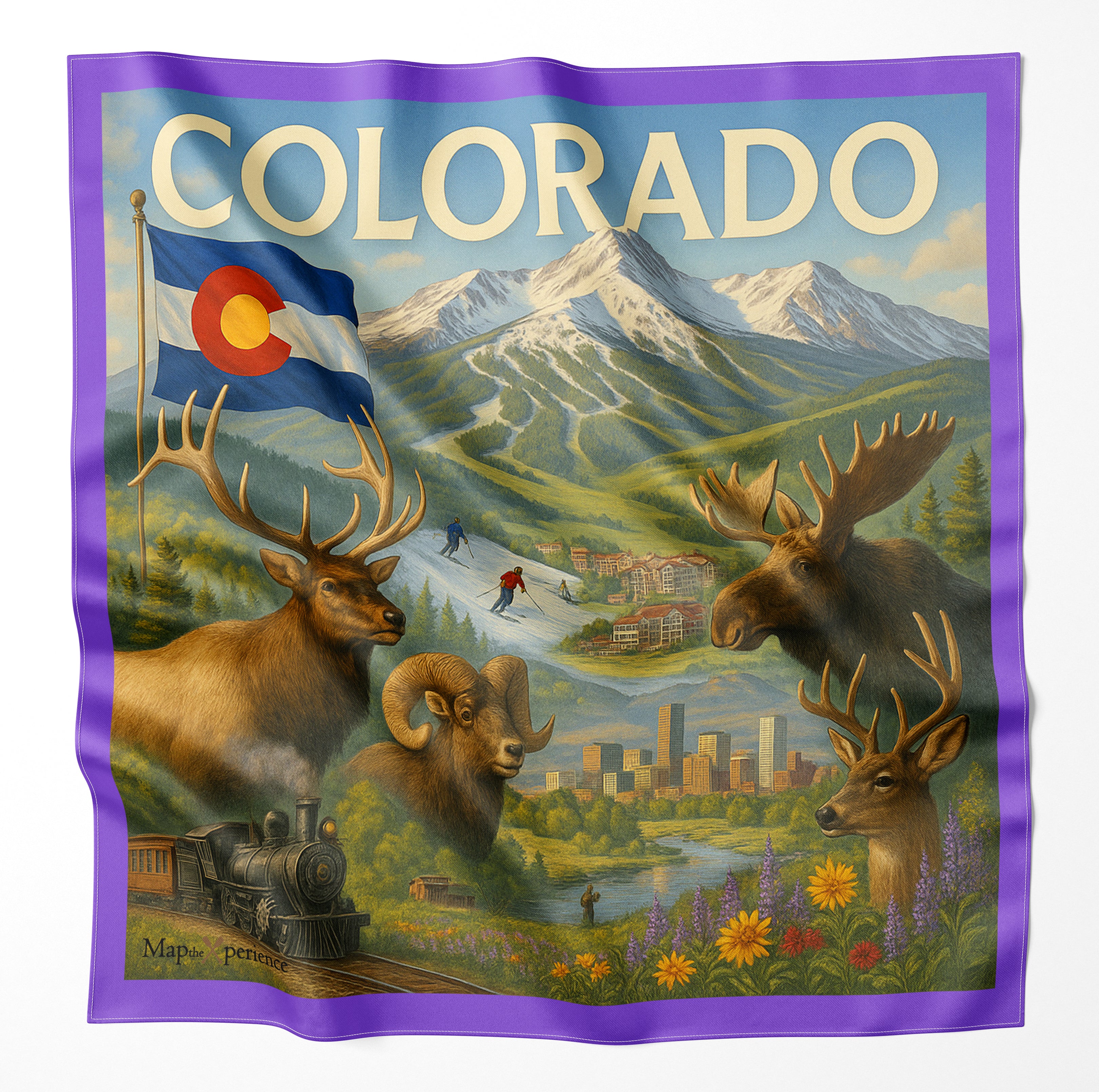 Telluride Colorado Microfiber Cloth Bandana