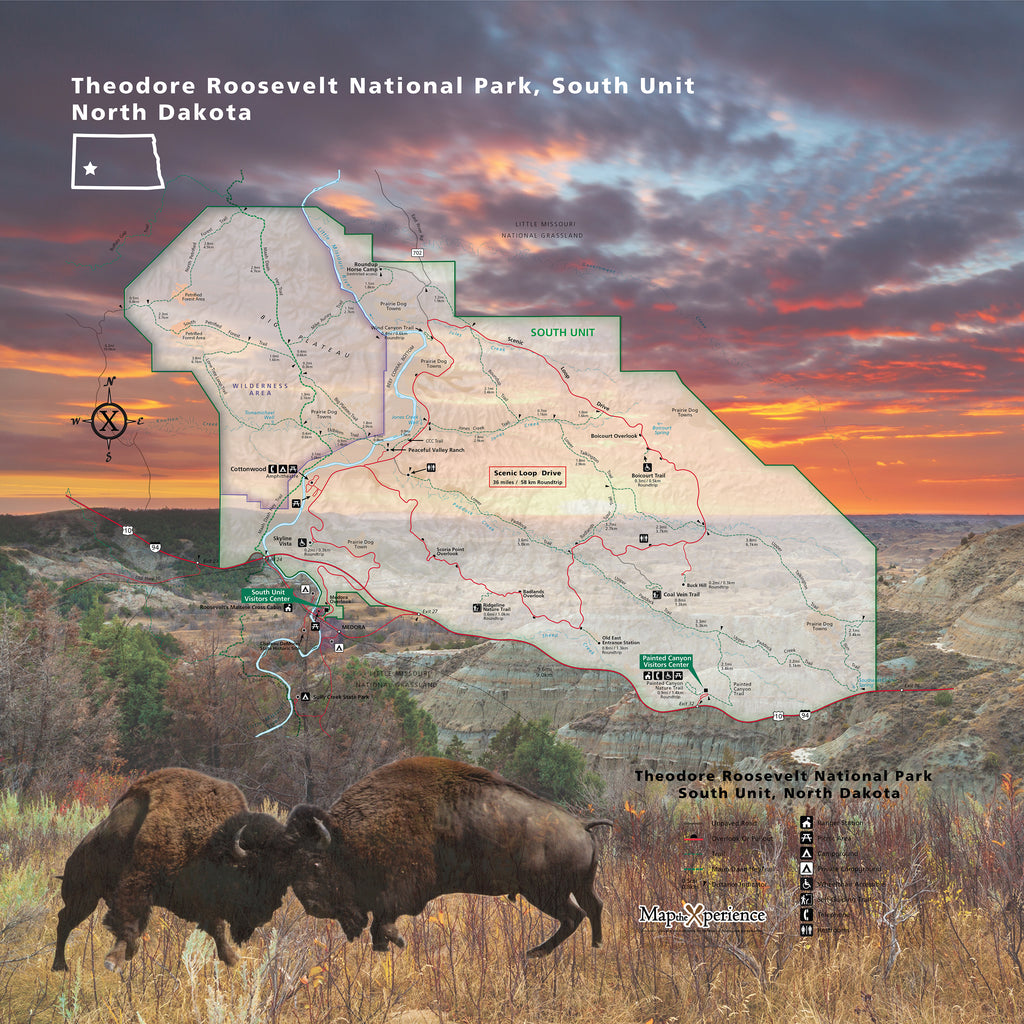 Theodore Roosevelt National Park South Unit Map X Guard Neck Gaiter