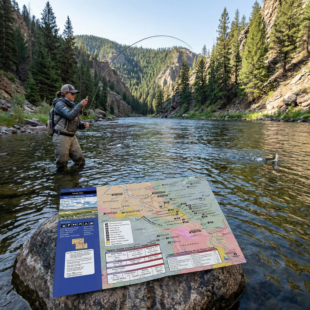 Upper North Platte River Wyoming Fly Fishing Map | Public Access Guide