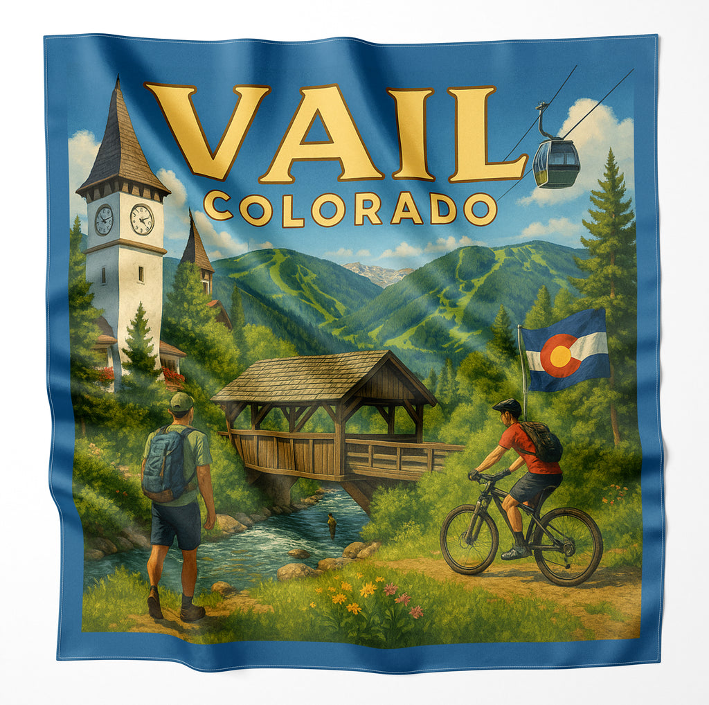 Vail Colorado Microfiber Cloth Bandana