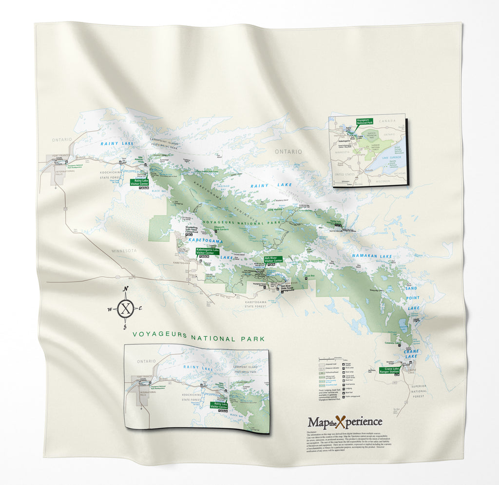 Voyageurs National Park Microfiber Map Bandana