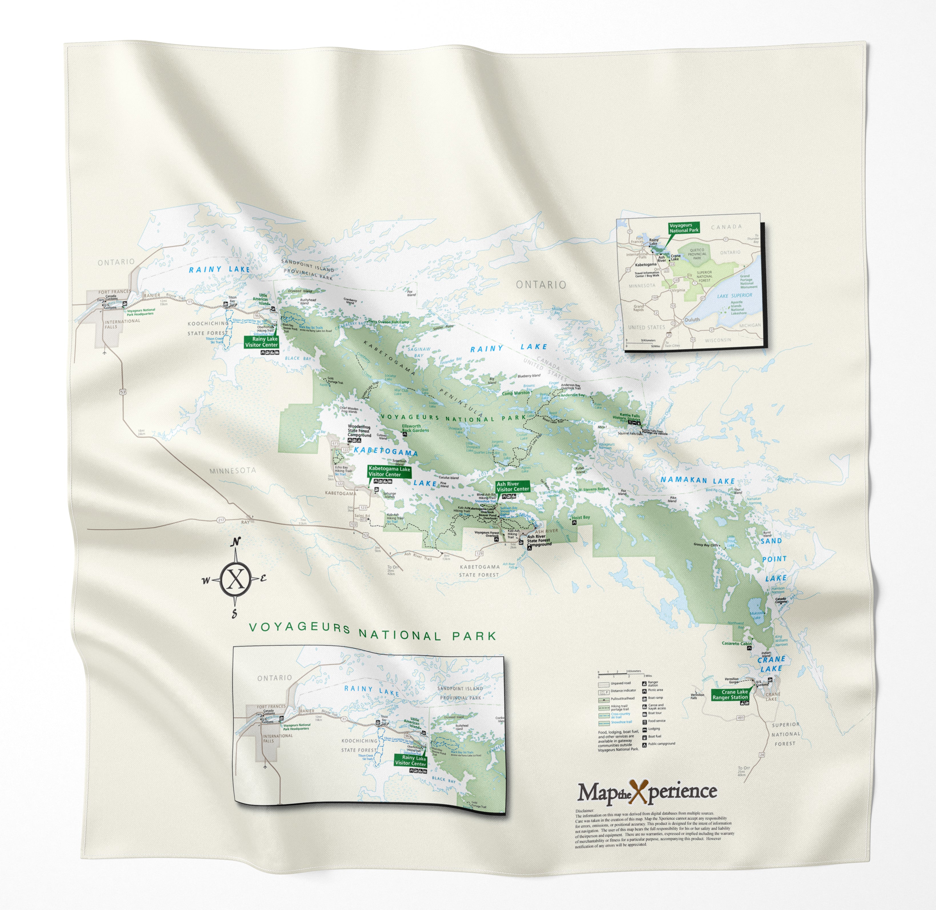 Voyageurs National Park Microfiber Map Bandana