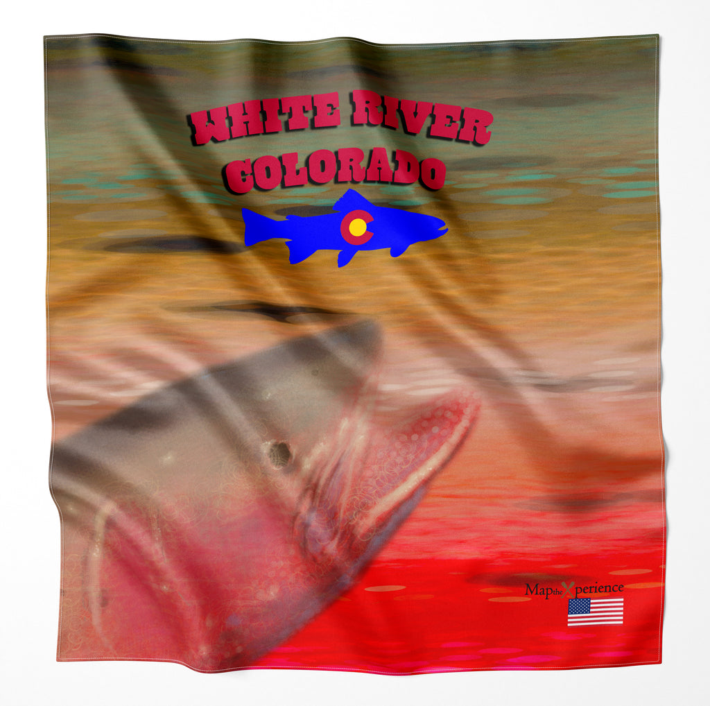 White River Colorado Microfiber Map Bandana