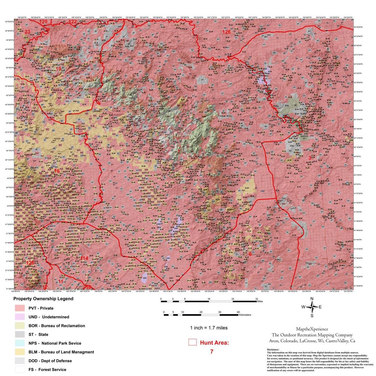 Wyoming GPS Mobile Hunting Maps by mapthexperience.com - mapthexperience.com