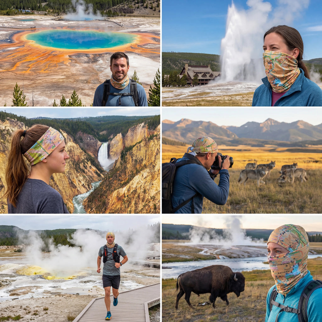 Yellowstone National Park Map X Guard Neck Gaiter