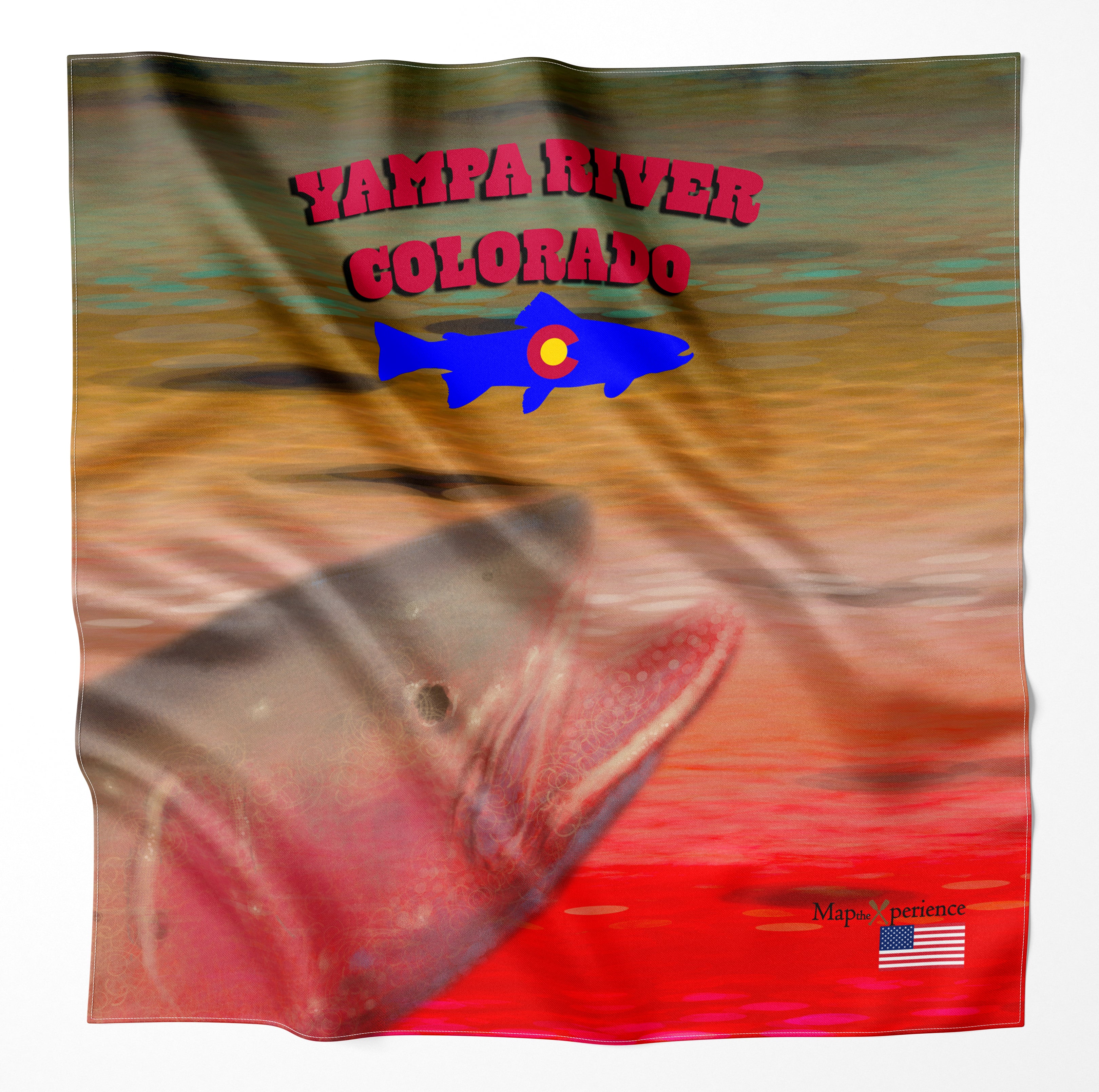 Yampa River Colorado Microfiber Map Bandana