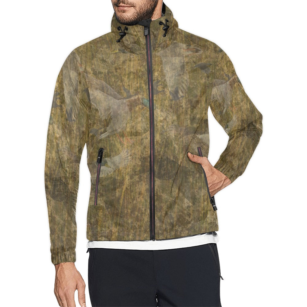 Duck Flauge Unisex All Over Print  Hooded Windbreaker