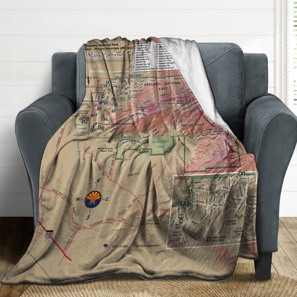 Saguaro National Park East Super Soft Flannel Blanket