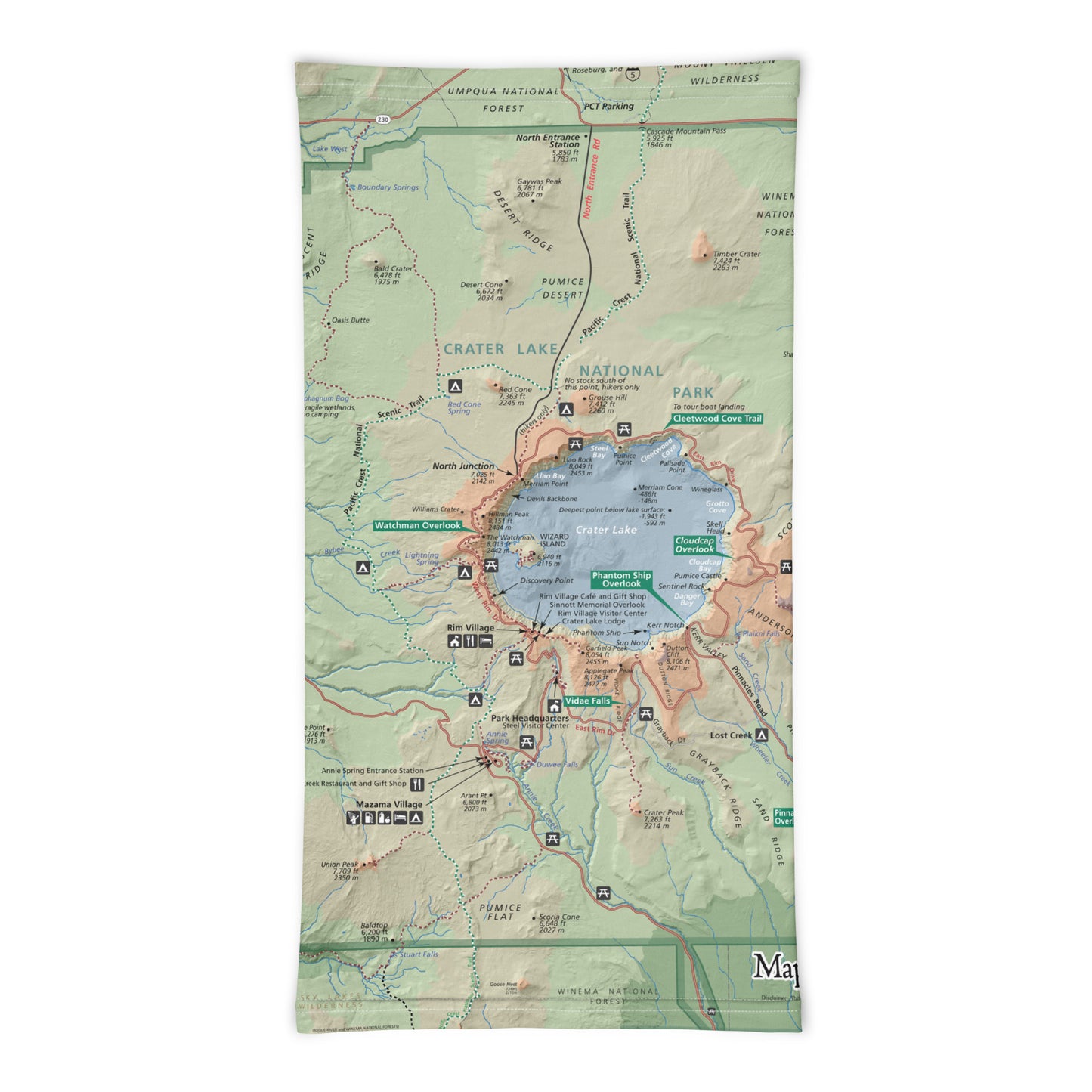 Crater Lake National Park Neck Gaiter