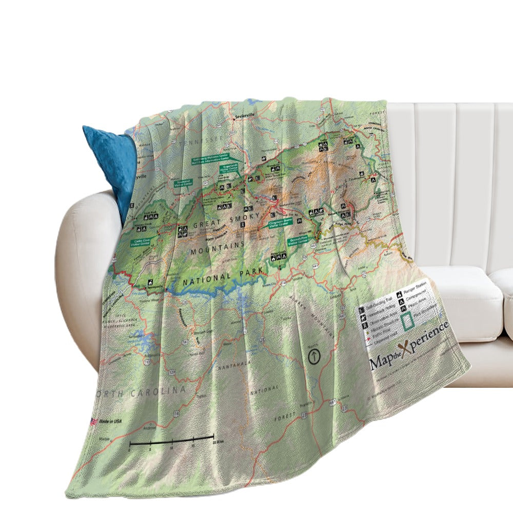 Great Smoky Mountains National Park Super Soft Flannel Blanket