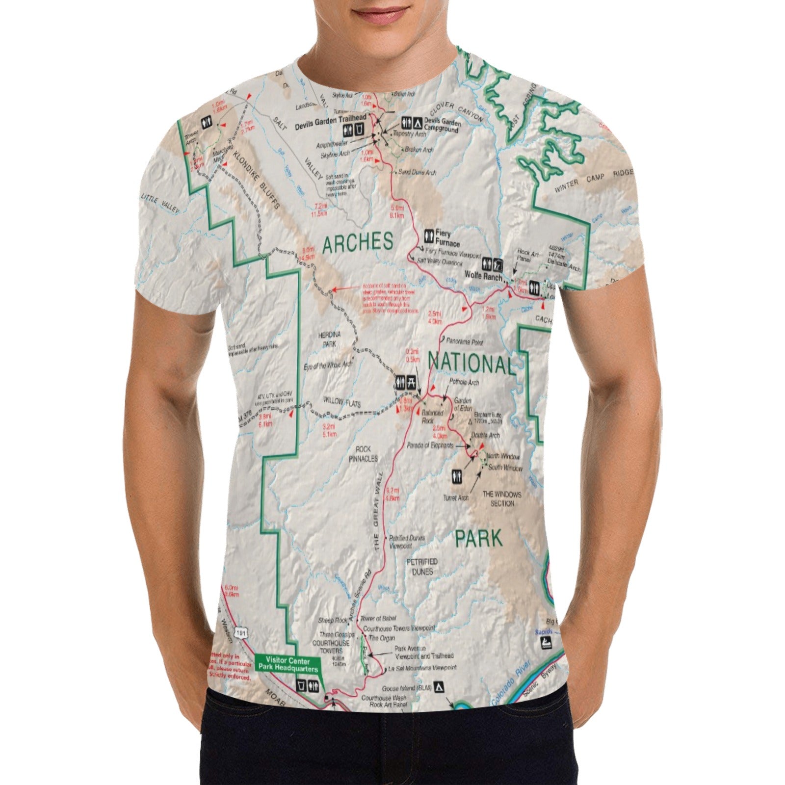 Arches National Park Men's All Over Print T-shirt
