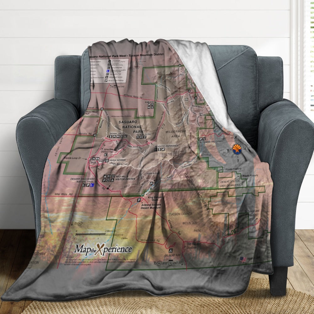 Saguaro National Park West Super Soft Flannel Blanket