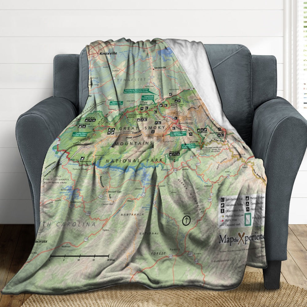 Great Smoky Mountains National Park Super Soft Flannel Blanket