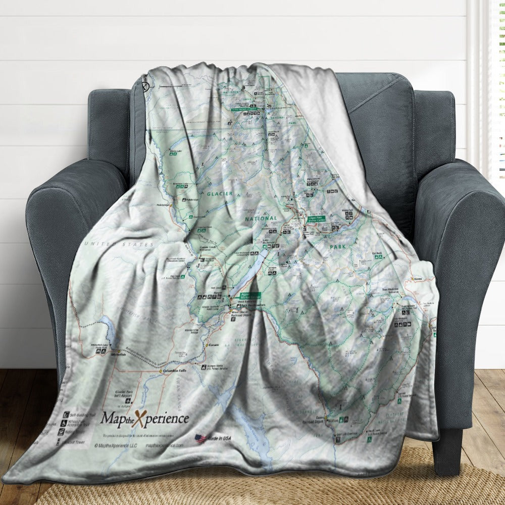 Glacier National Park Super Soft Flannel Blanket