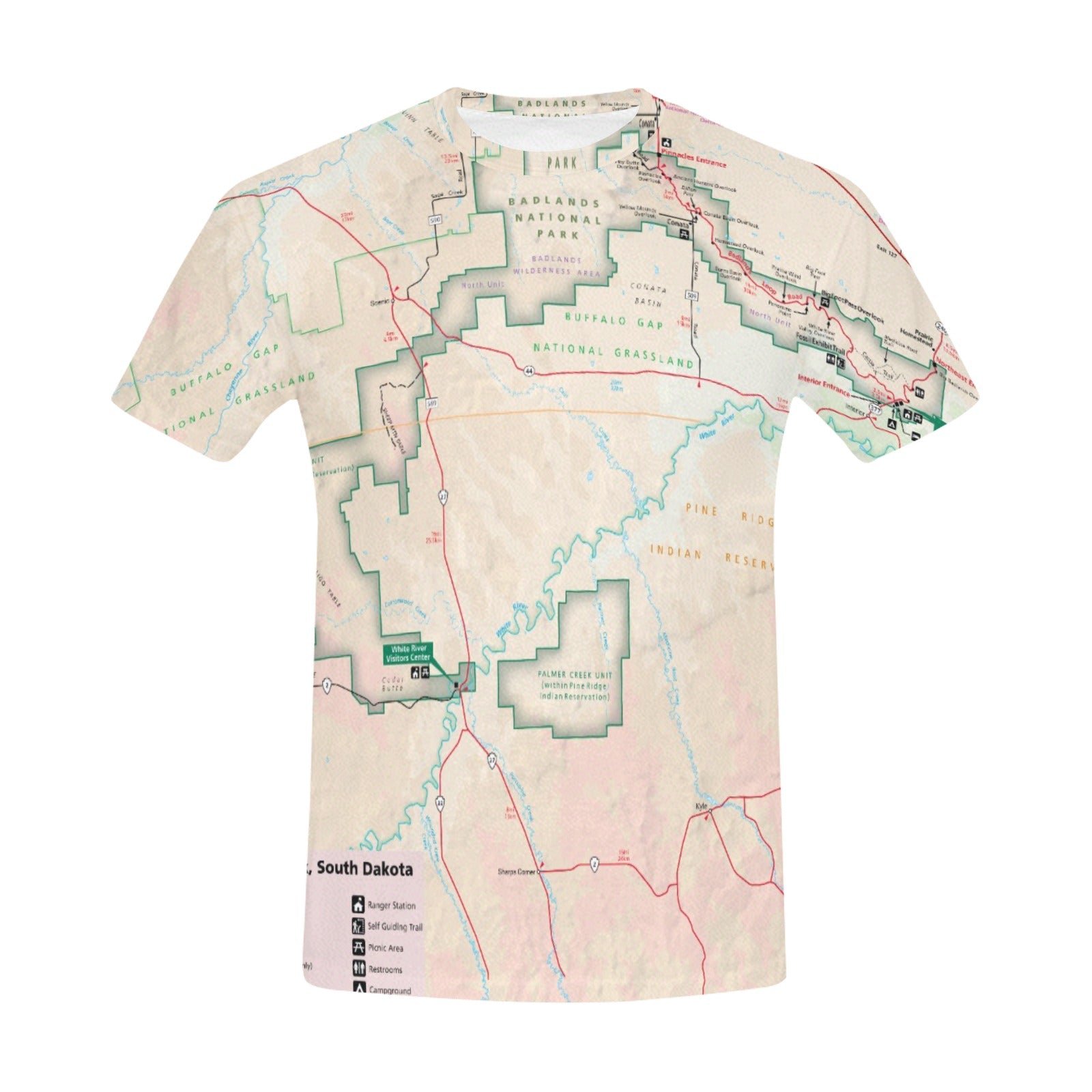 Badlands National Park Men's All Over Print T-shirt