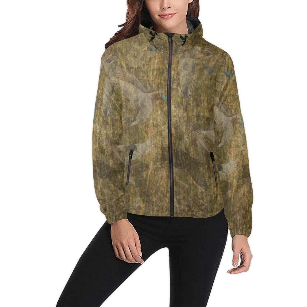 Duck Flauge Unisex All Over Print  Hooded Windbreaker