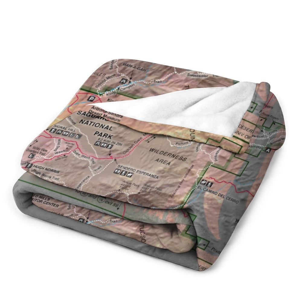 Saguaro National Park West Super Soft Flannel Blanket