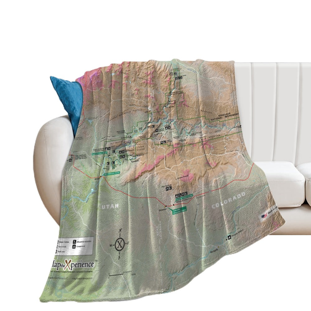 Dinosaur National Monument Super Soft Flannel Blanket