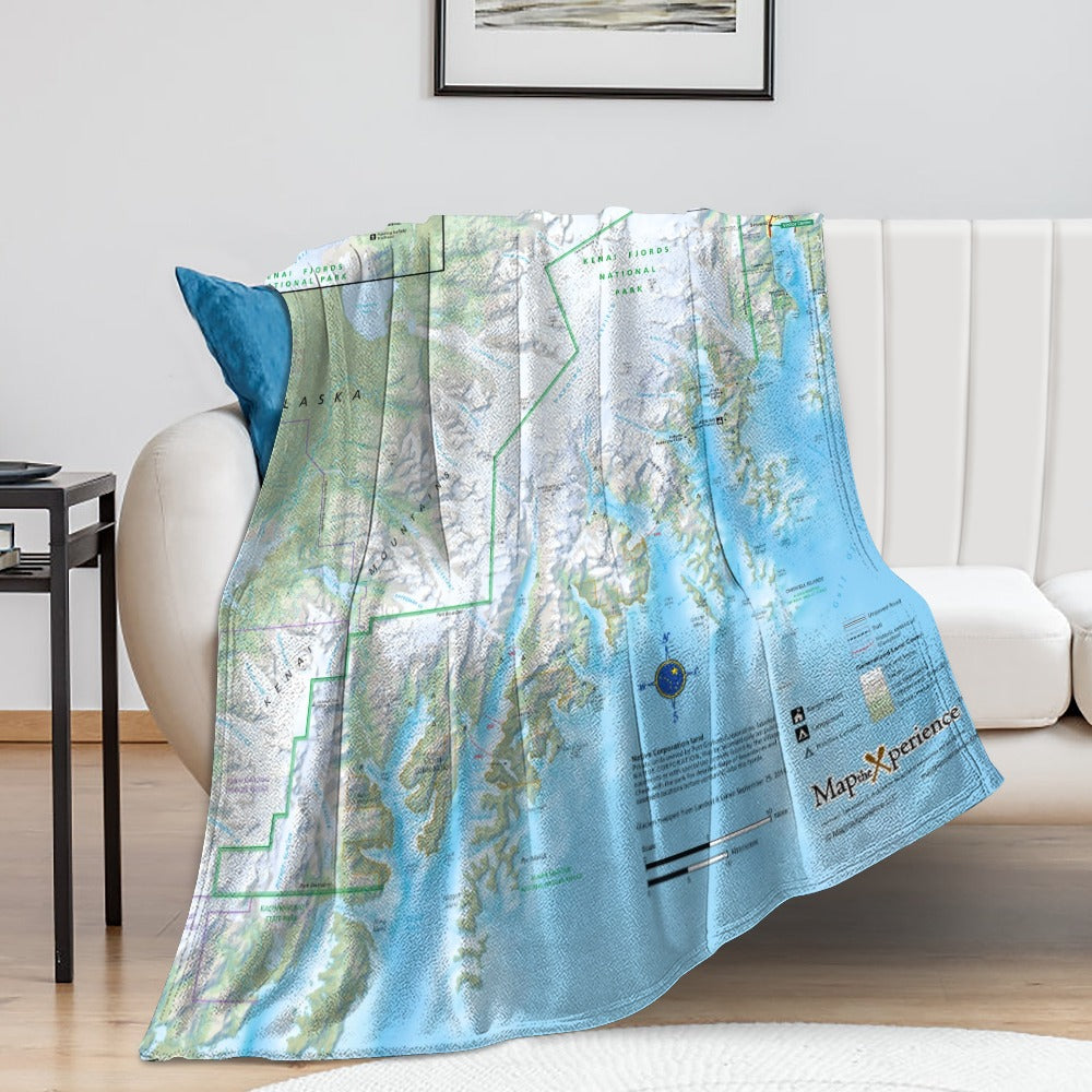 Kenai Fjords National Park Super Soft Flannel Blanket