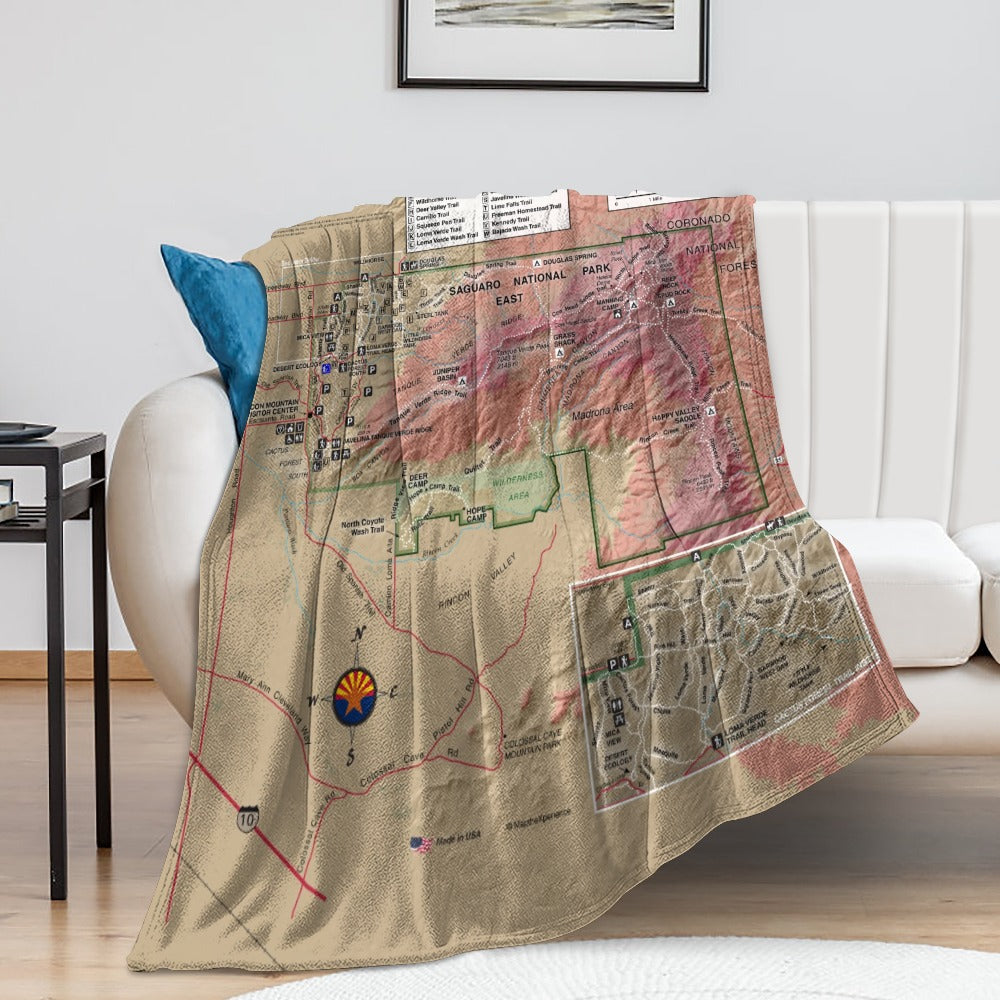 Saguaro National Park East Super Soft Flannel Blanket