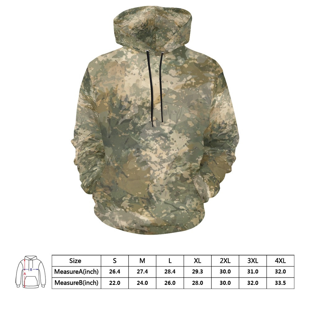 Tan Flauge Men's All Over Print Hoodie