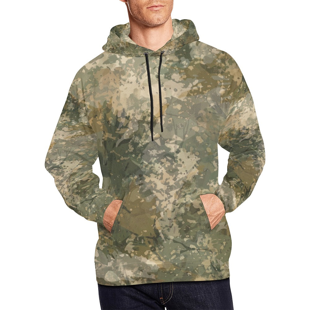 Tan Flauge Men's All Over Print Hoodie