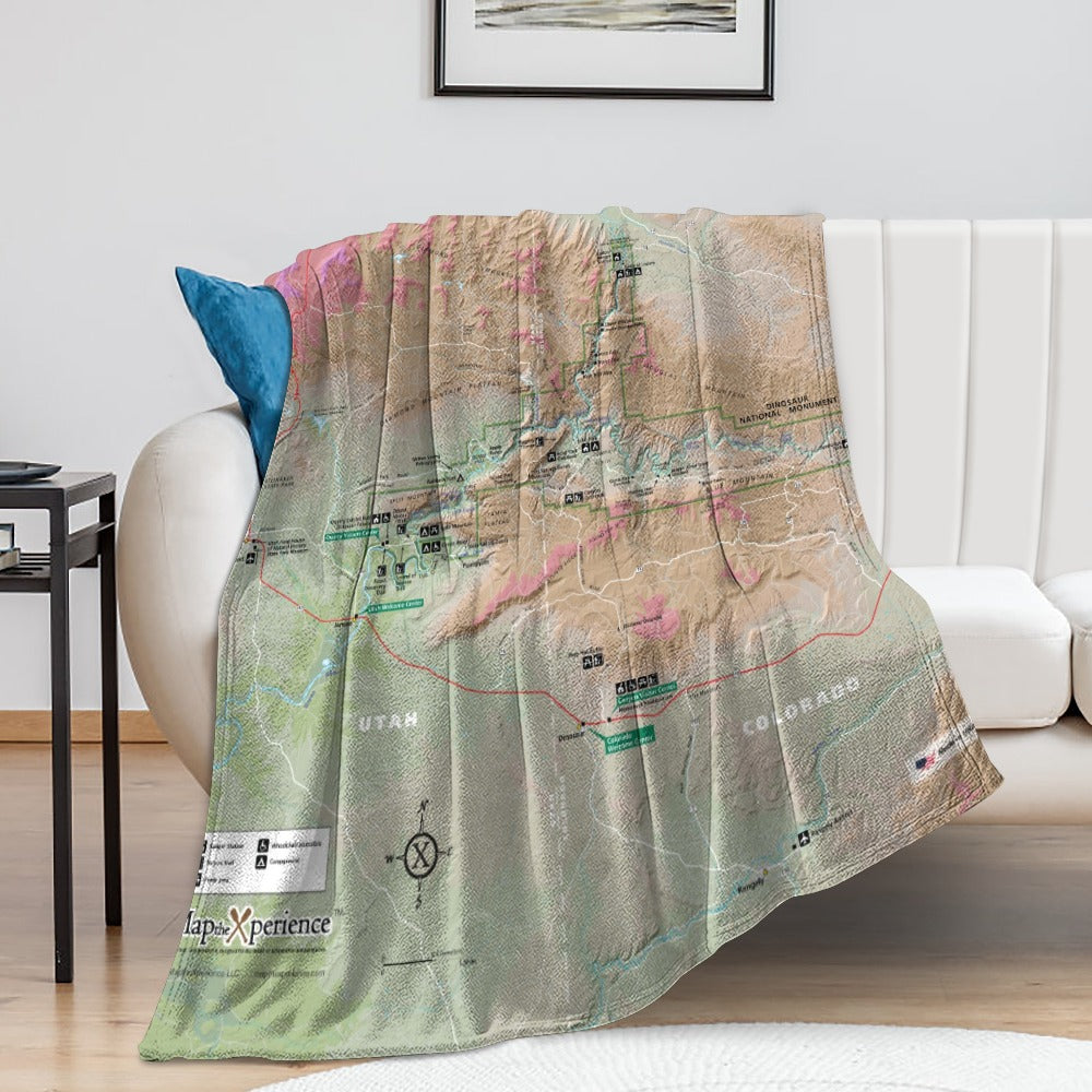 Dinosaur National Monument Super Soft Flannel Blanket