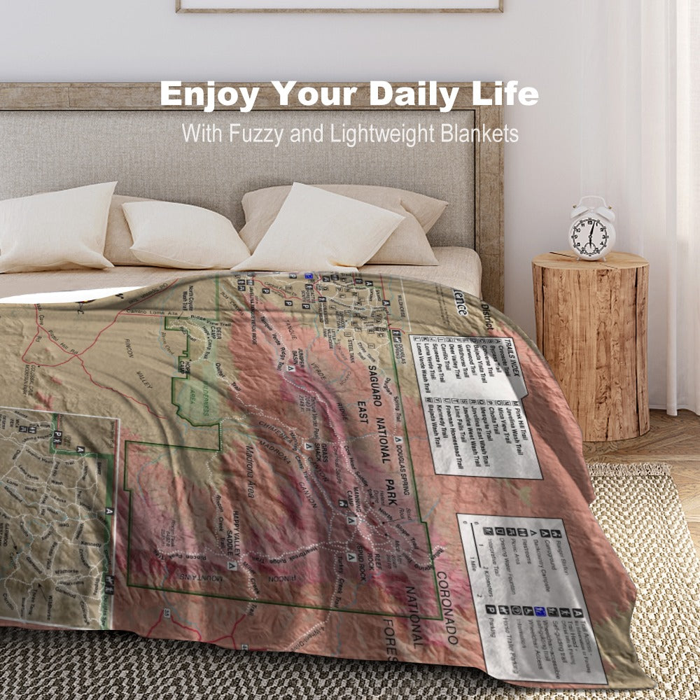 Saguaro National Park East Super Soft Flannel Blanket