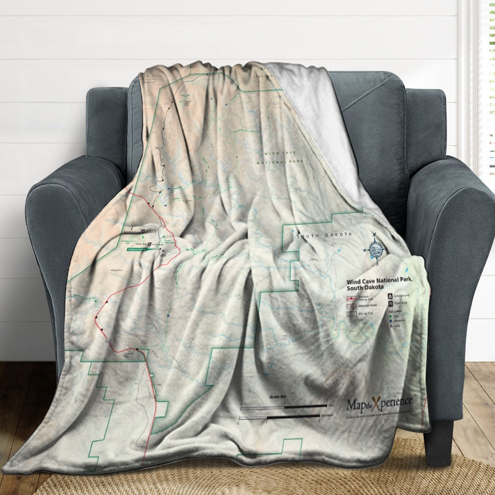 Wind Cave National Park Super Soft Flannel Blanket