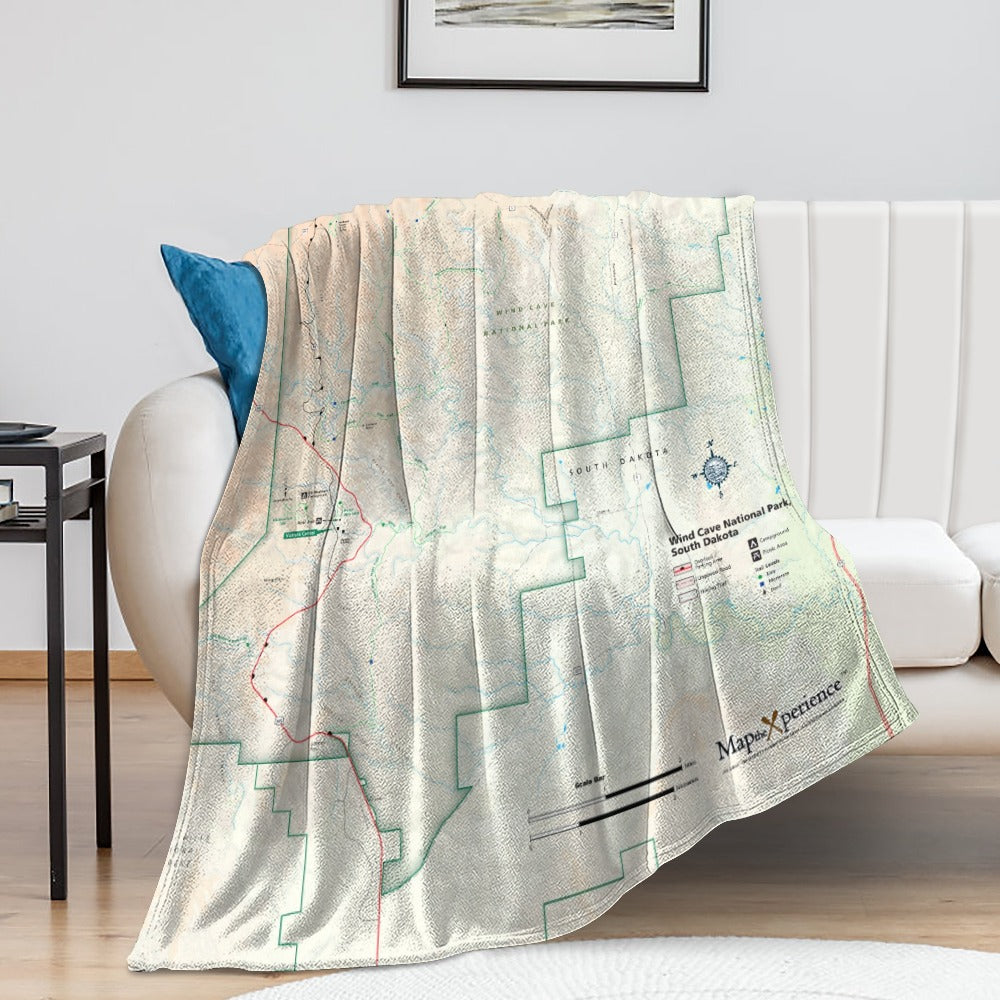 Wind Cave National Park Super Soft Flannel Blanket