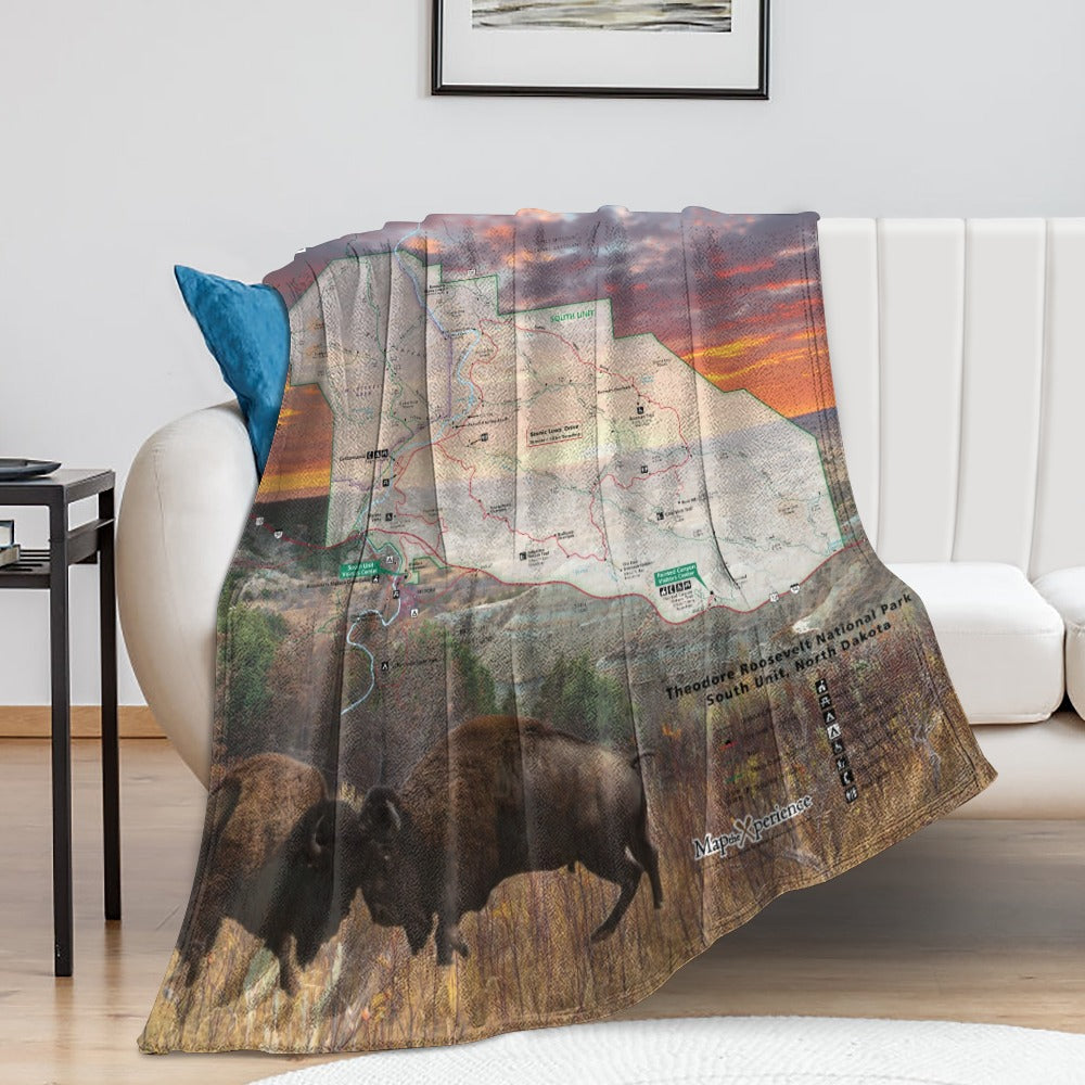 Theodore Roosevelt National Park South Super Soft Flannel Blanket