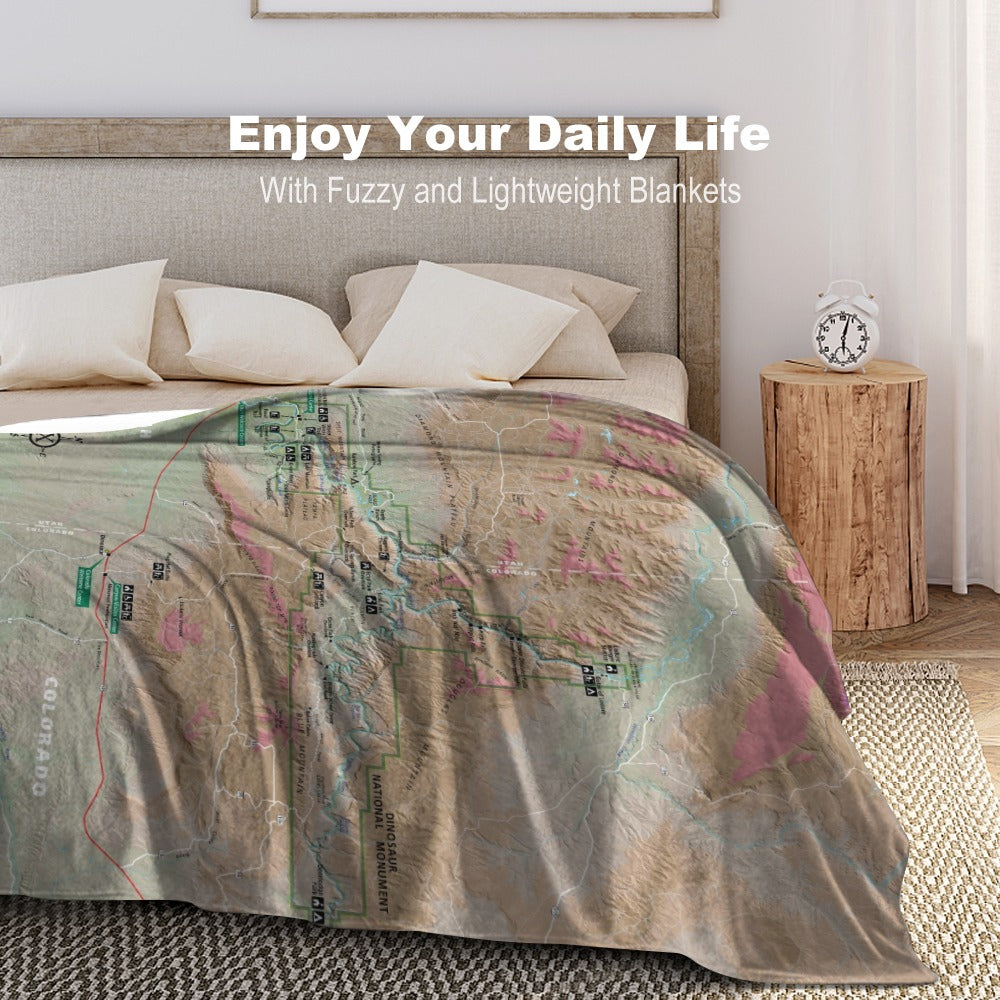 Dinosaur National Monument Super Soft Flannel Blanket