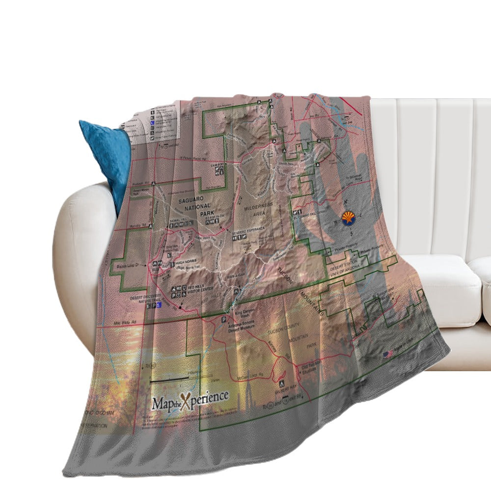 Saguaro National Park West Super Soft Flannel Blanket
