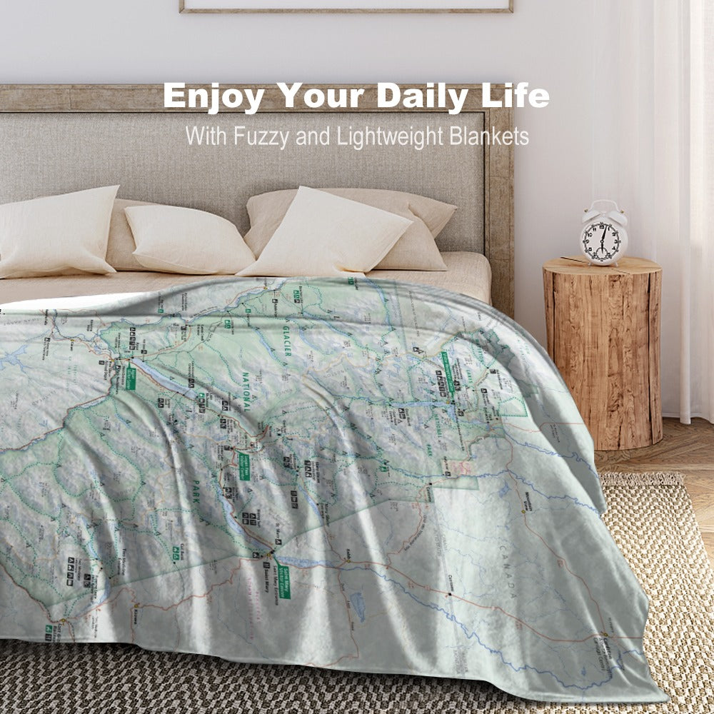 Glacier National Park Super Soft Flannel Blanket