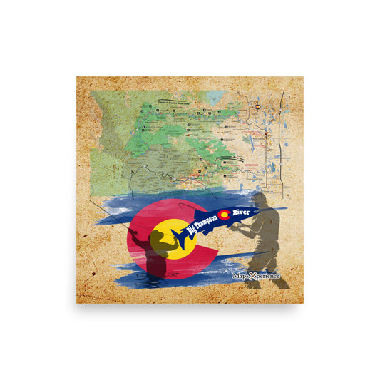 Big Thompson River, Colorado Map Poster | Free Mobile Map