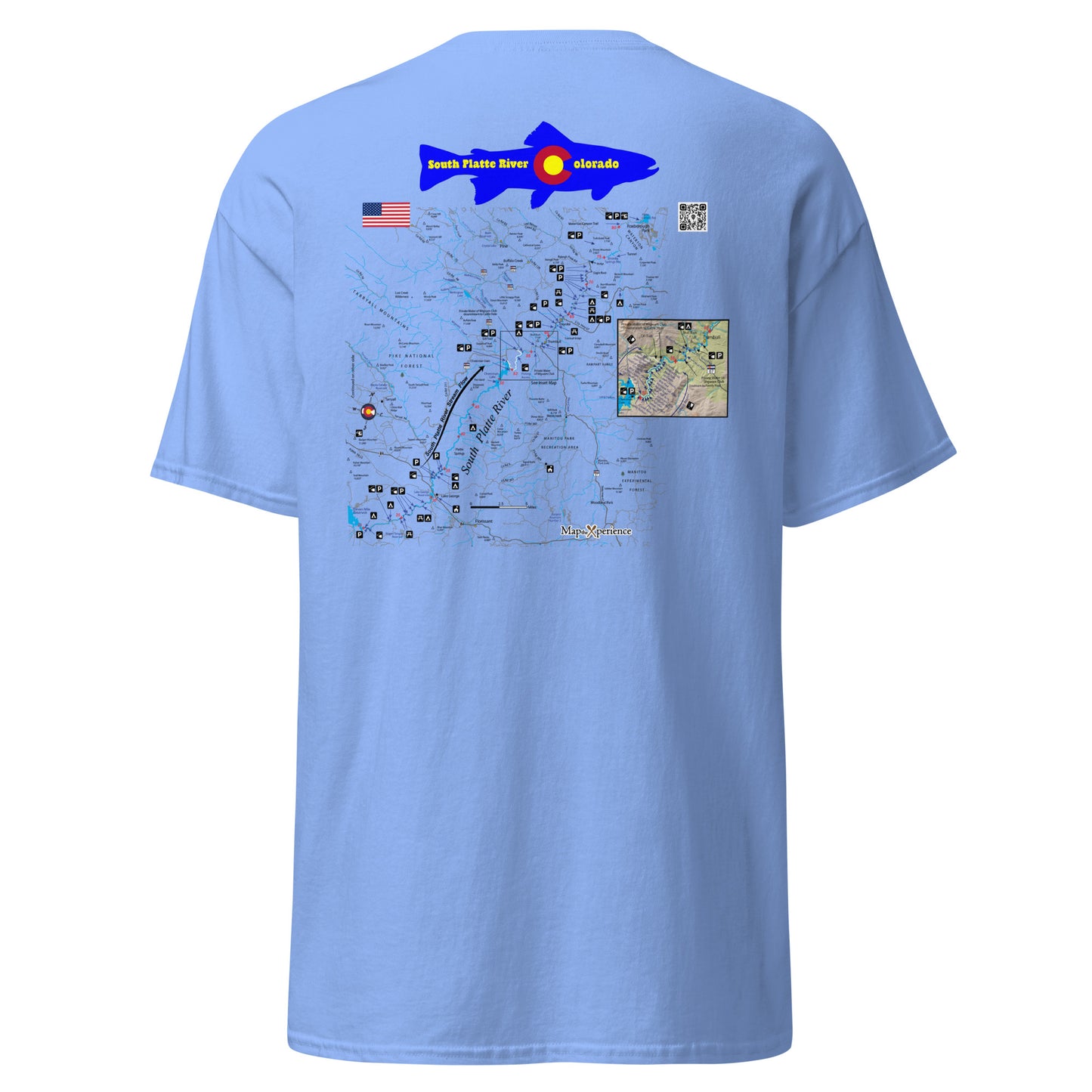 South Platte River, Colorado (Lower Section) Performance Short Sleeve T Shirt