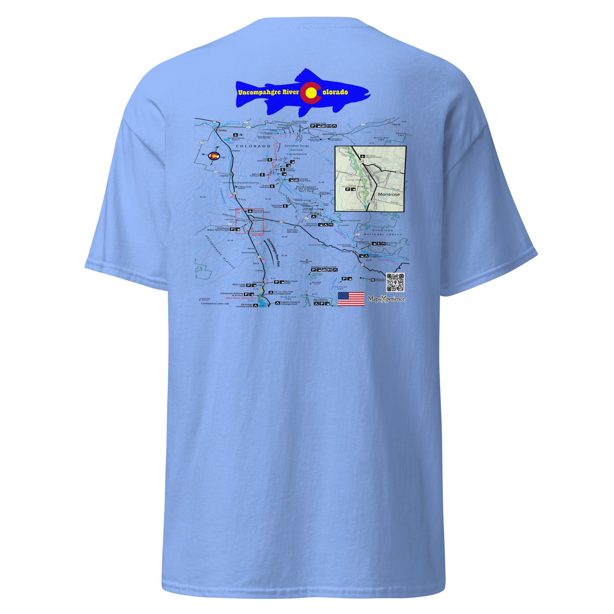 Uncompahgre River, Colorado (Lower Section)  Performance Short Sleeve T Shirt