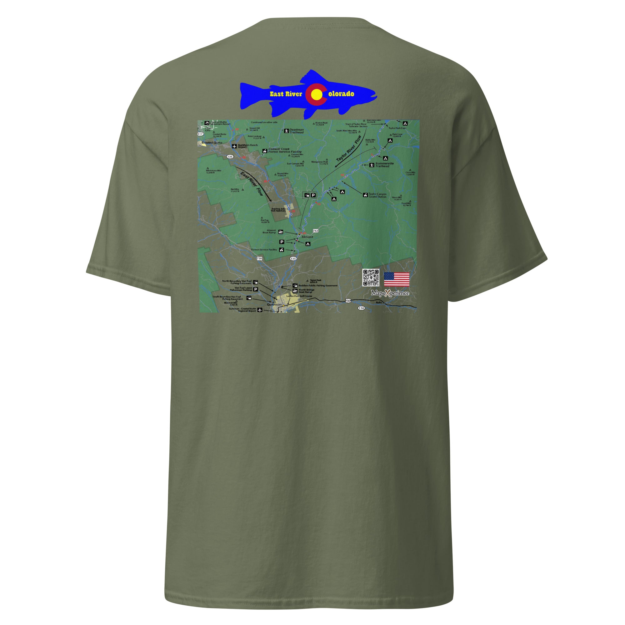 East River, Colorado Performance Short Sleeve T Shirt