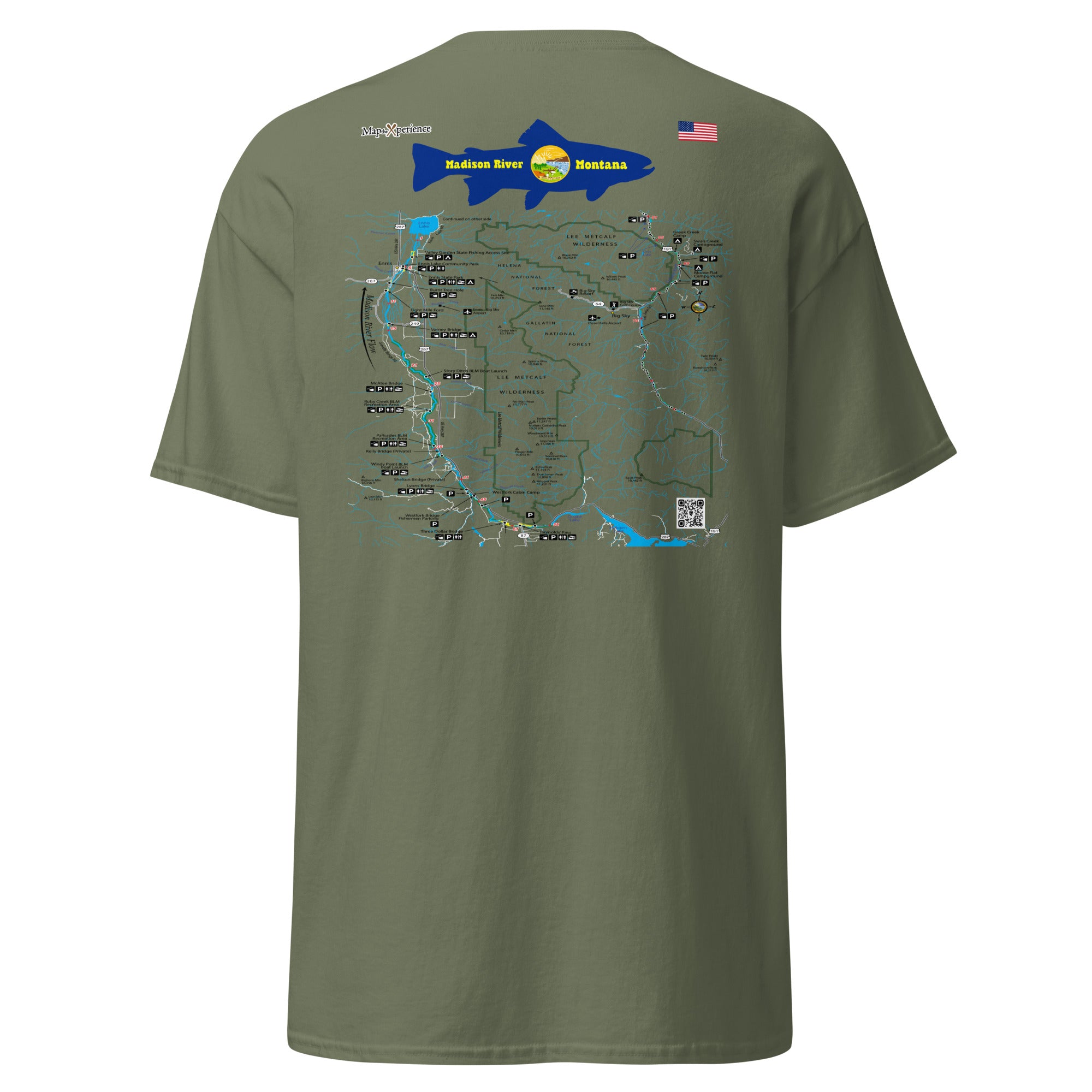 Madison River, Montana (Upper Section) Performance Short Sleeve T Shirt