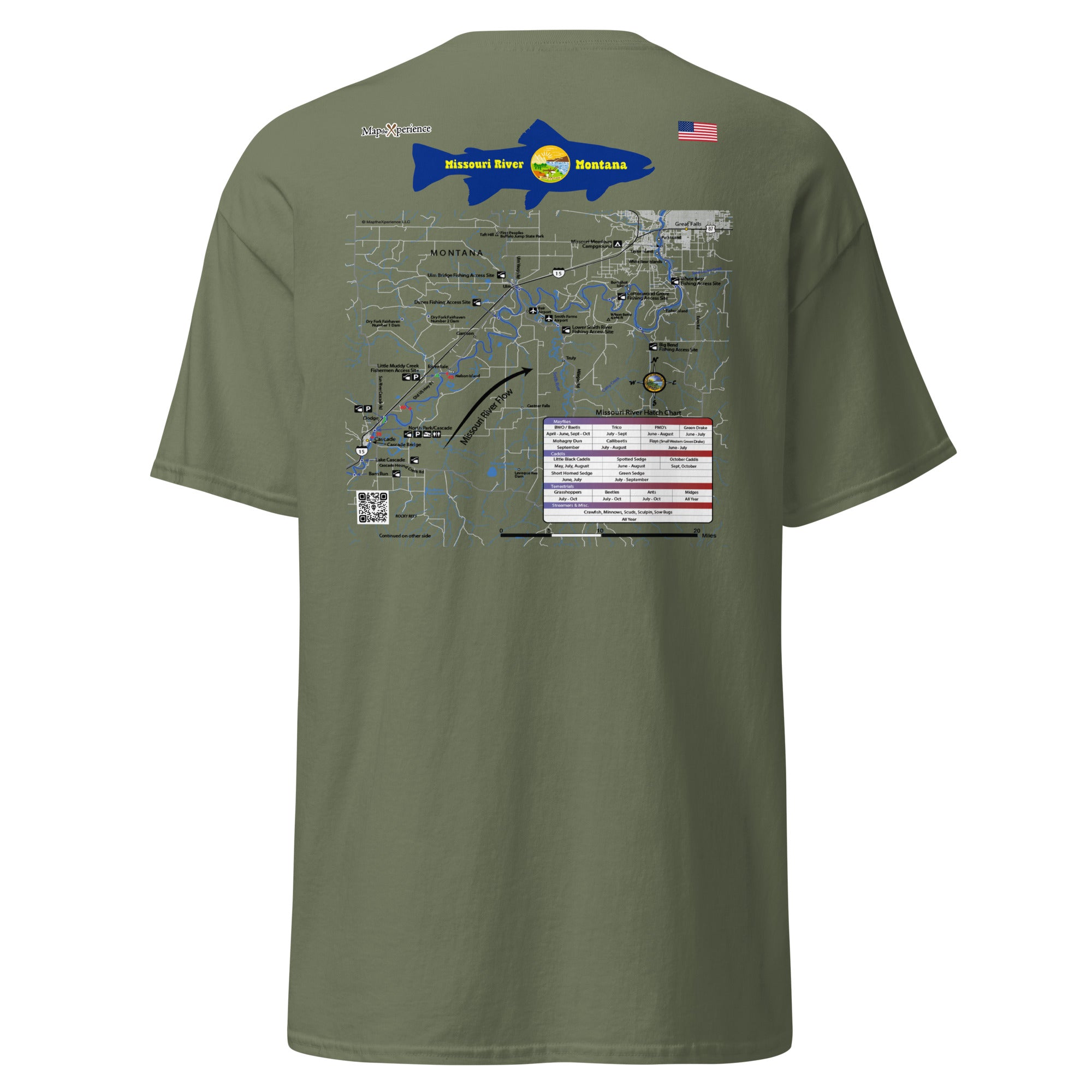 Missouri River, Montana (Lower Section) Performance Short Sleeve T Shirt