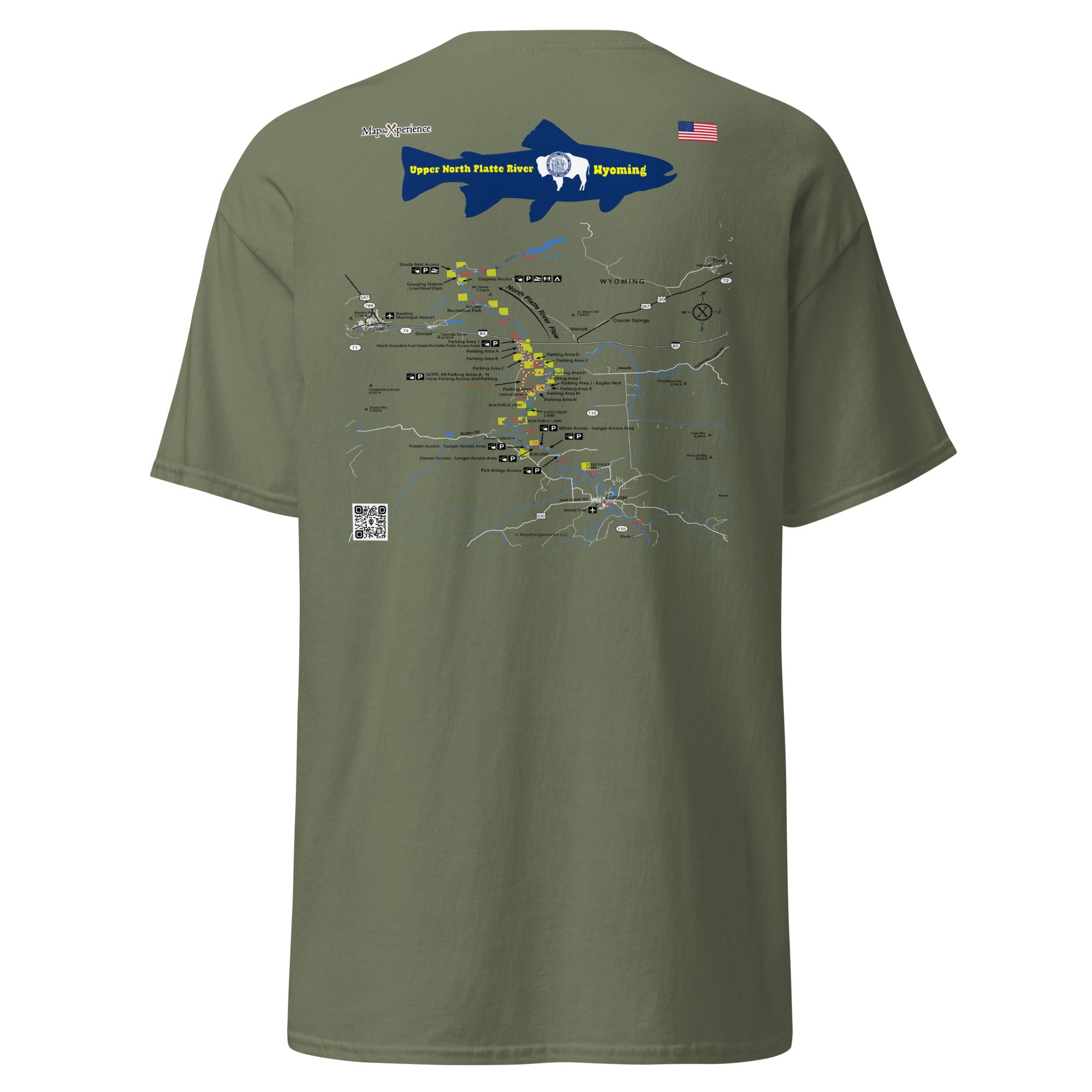 Upper North Platte River, Wyoming (Lower Section) Performance Short Sleeve T Shirt