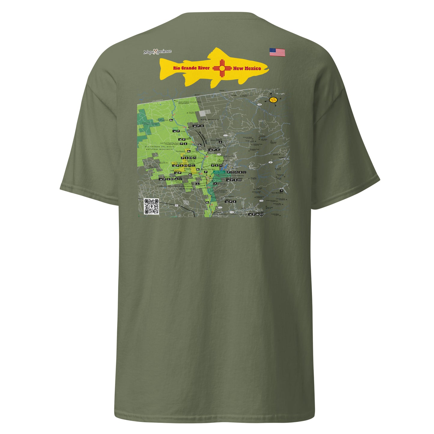 Rio Grande River, (Upper Section) New Mexico Performance Short Sleeve T Shirt