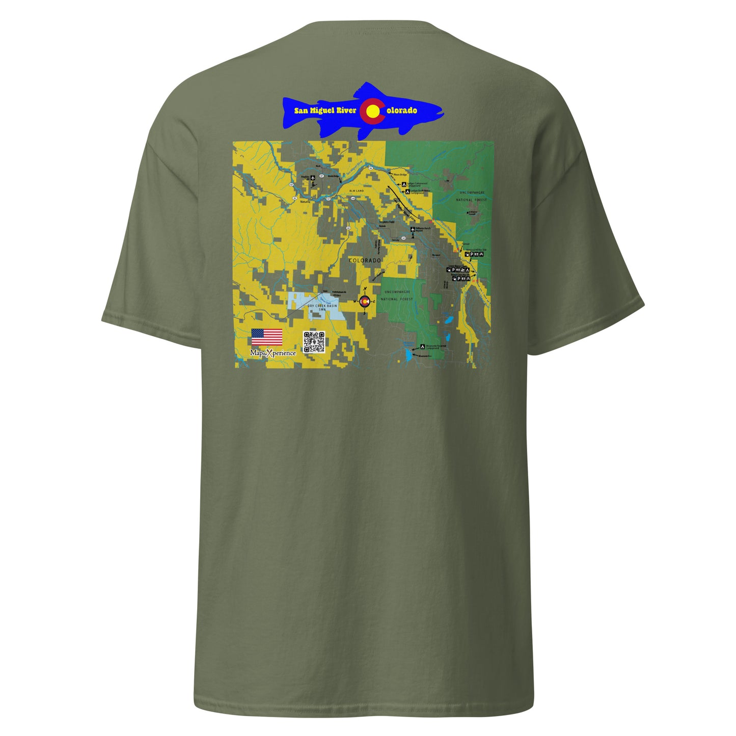 San Miguel River, Colorado (Lower Section) Performance Short Sleeve T Shirt