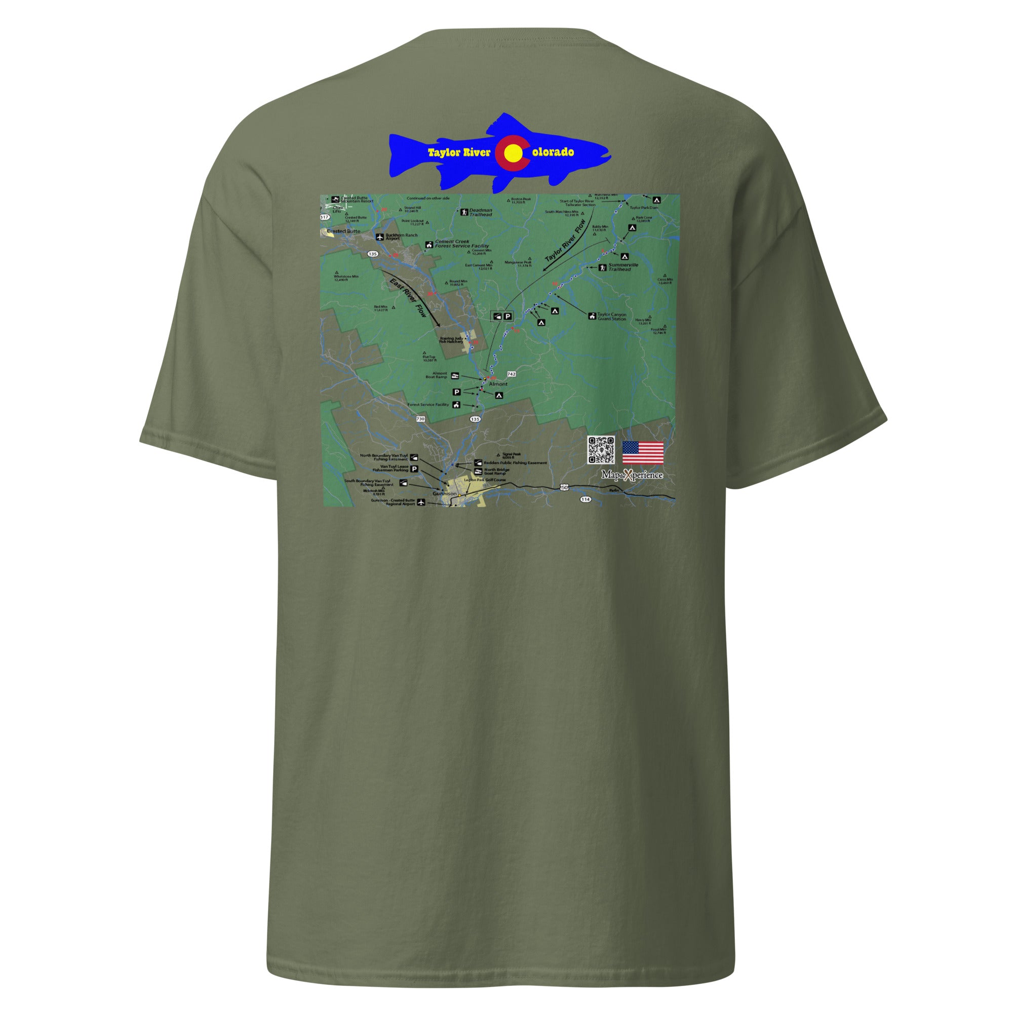 Taylor River, Colorado Performance Short Sleeve T Shirt