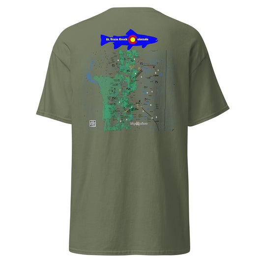 St Vrain Creek, Colorado Performance Short Sleeve T Shirt