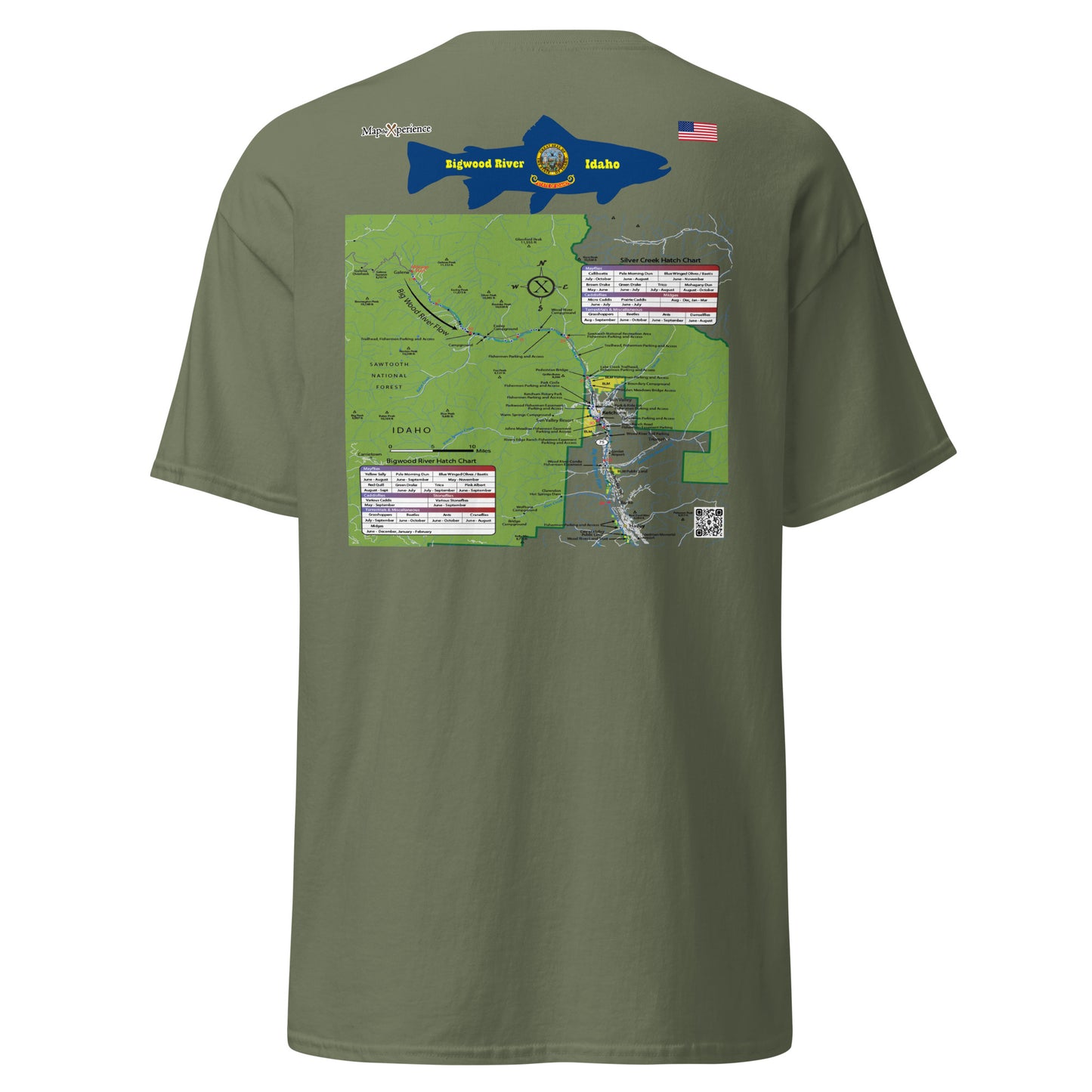 Bigwood River, Idaho (Upper Section)  Performance Short Sleeve T Shirt