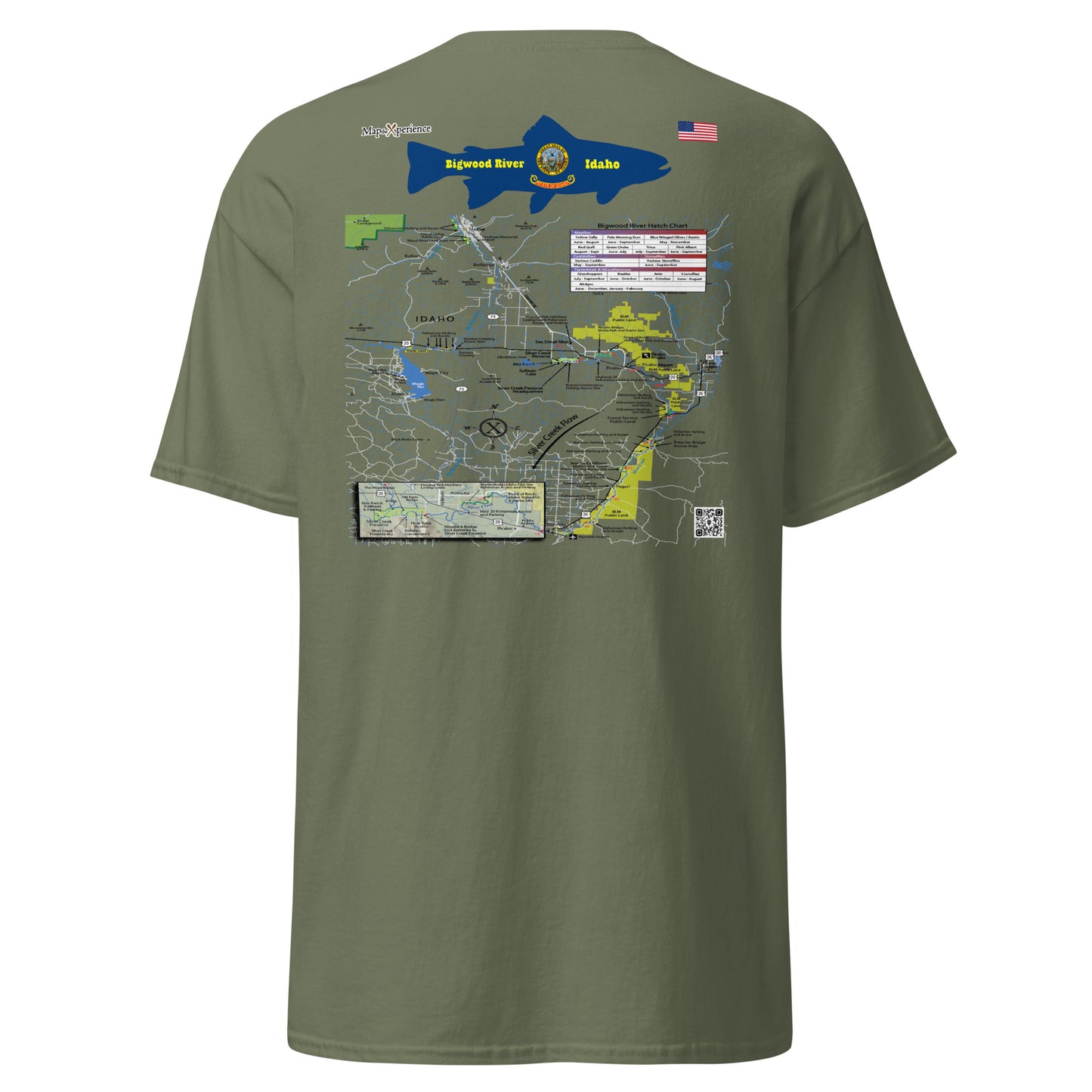 Bigwood River, Idaho (Lower Section)  Performance Short Sleeve T Shirt