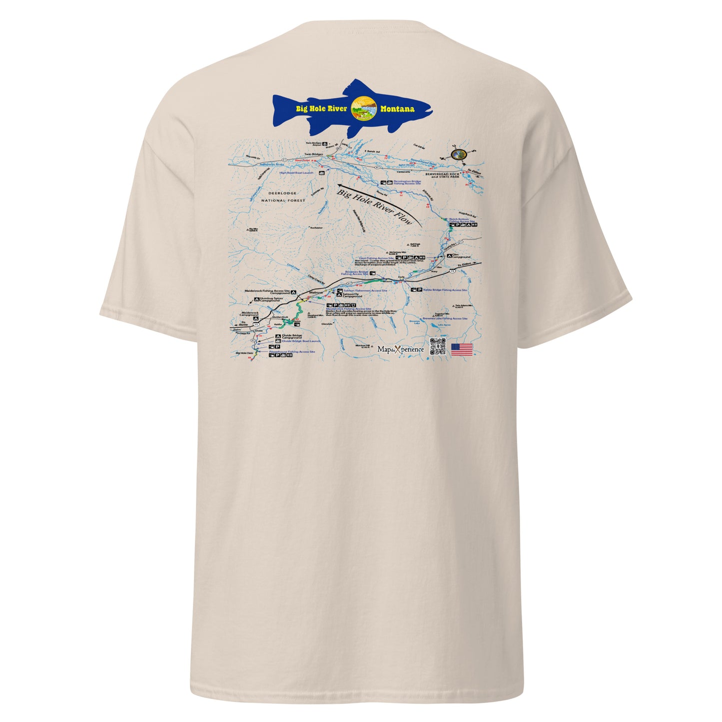 Big Hole River, Montana (Lower Section) Performance Short Sleeve T Shirt